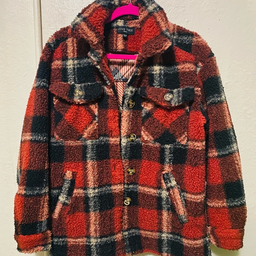 Small Red Flannel — Oversized